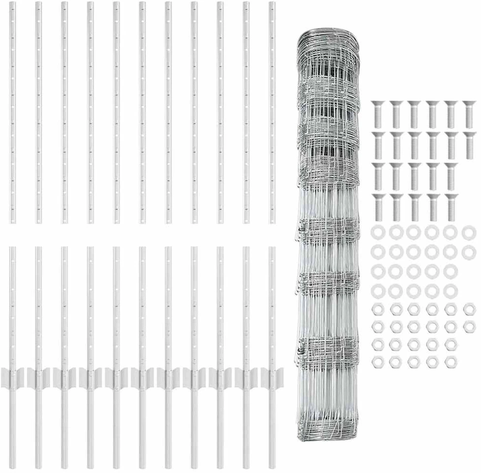Lauko laukinė tvora su stulpais 25 x 1 m Galvanizuotas plienas