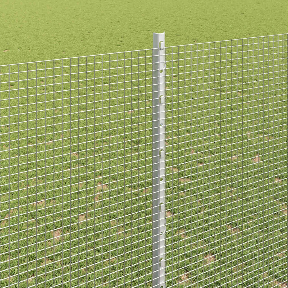 Suvirintas vielos tvora su stulpeliais 10 x 1,6 m Sidabrinė
