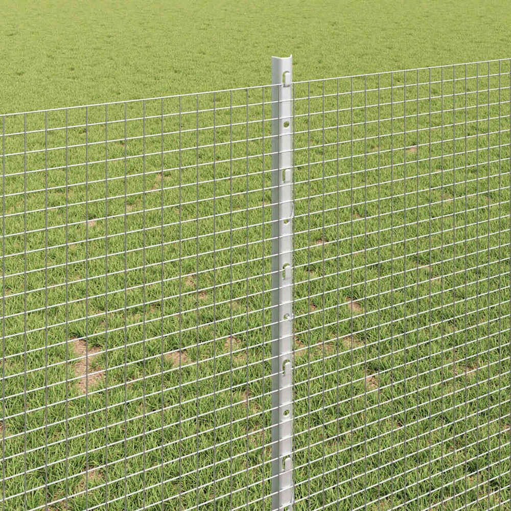 Suvirintas vielos tvora su stulpeliais 50 x 1 m Sidabrinė