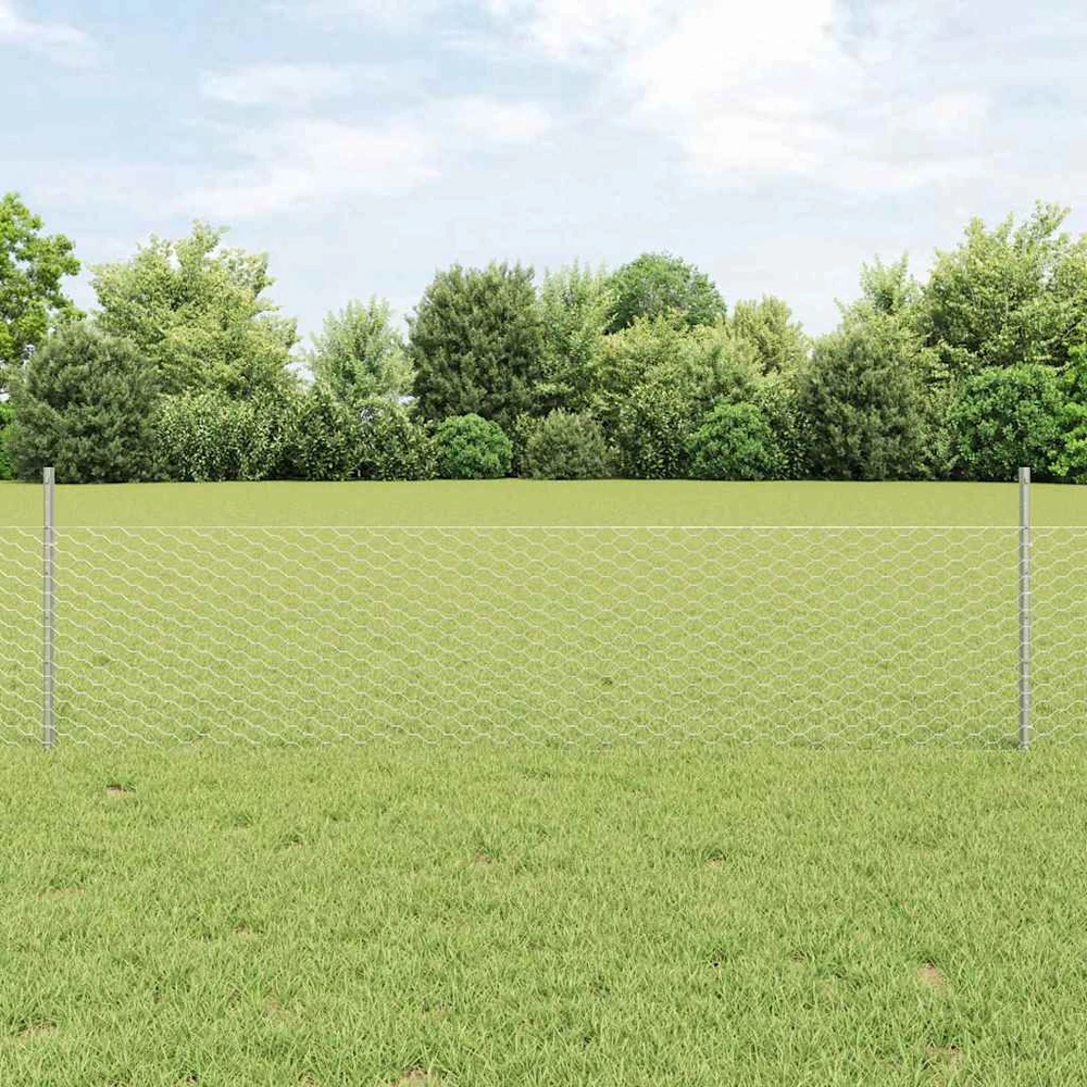 Hexagonal Fence with Post 100 x 0,5 m Galvanizuotas plienas