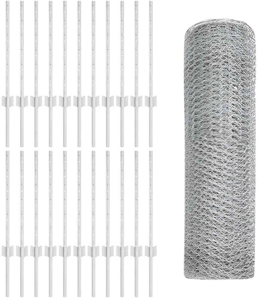 Hexagonal Fence with Post 50 x 0,5 m Galvanizuotas plienas