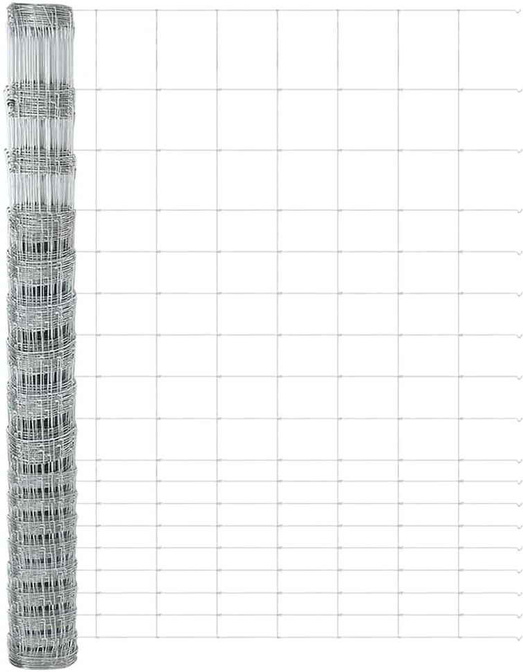 Lauko laukinė tvora su stulpais 25 x 1,5 m Sidabrinė Tinklelis