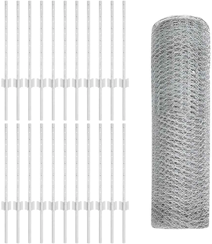 Hexagonal Fence with Post 50 x 0,6 m Galvanizuotas plienas