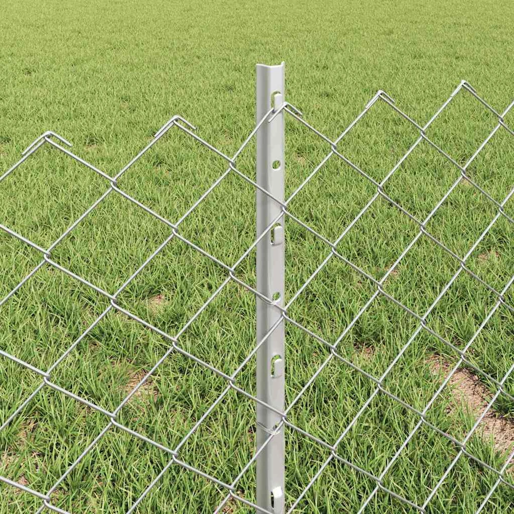 Grandininės tvoros su stulpeliu 10 x 0,4 m Sidabrinė Tinklelis