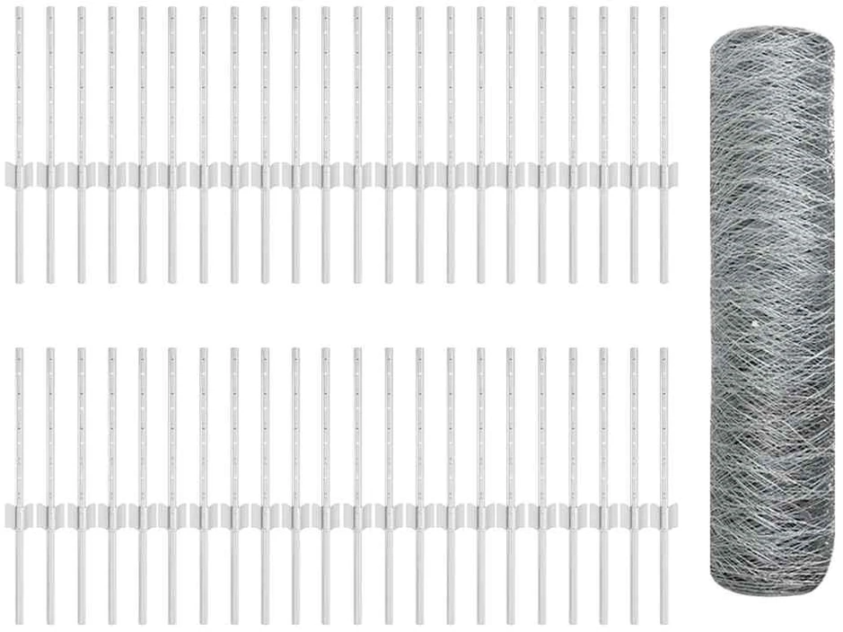 Hexagonal Fence with Post 100 x 0,4 m Galvanizuotas plienas