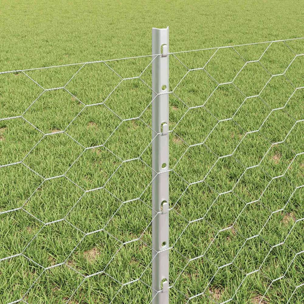 Hexagonal Fence with Post 25 x 0,6 m Galvanizuotas plienas