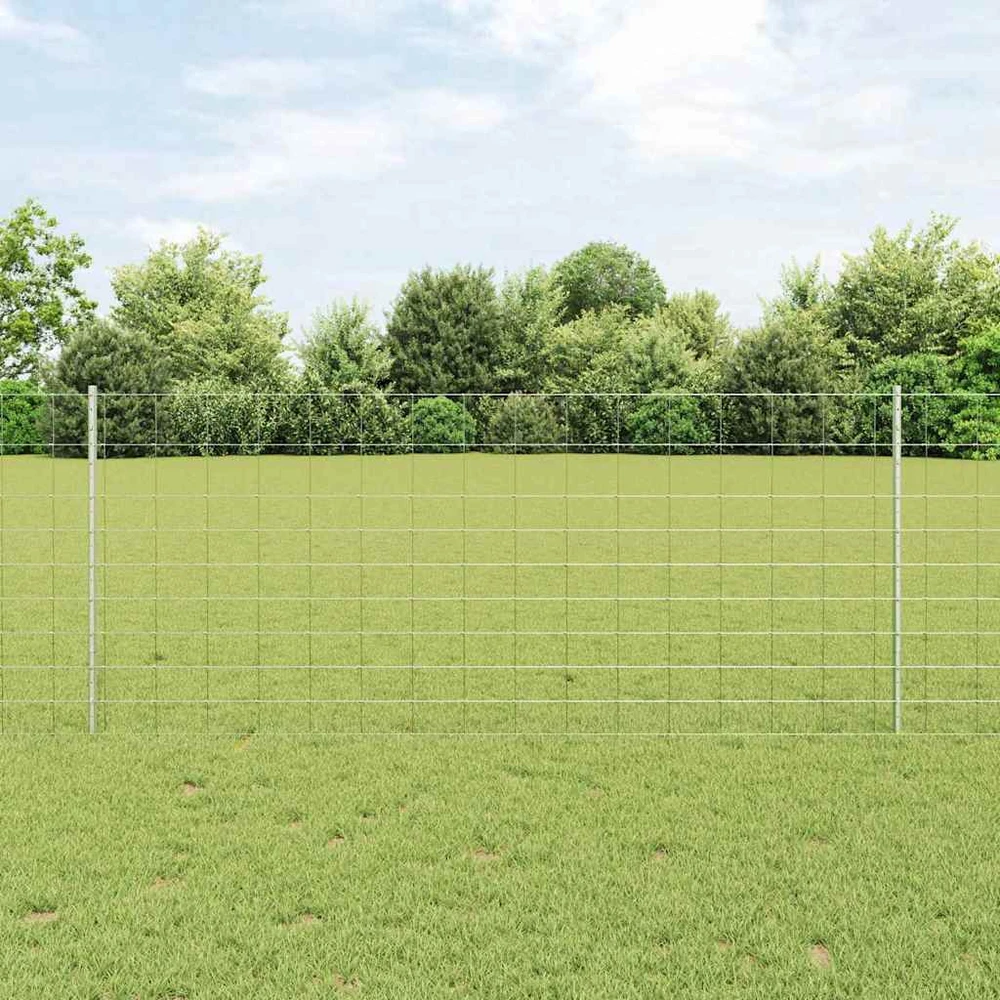 Lauko laukinė tvora su stulpais 50 x 1 m Galvanizuotas plienas