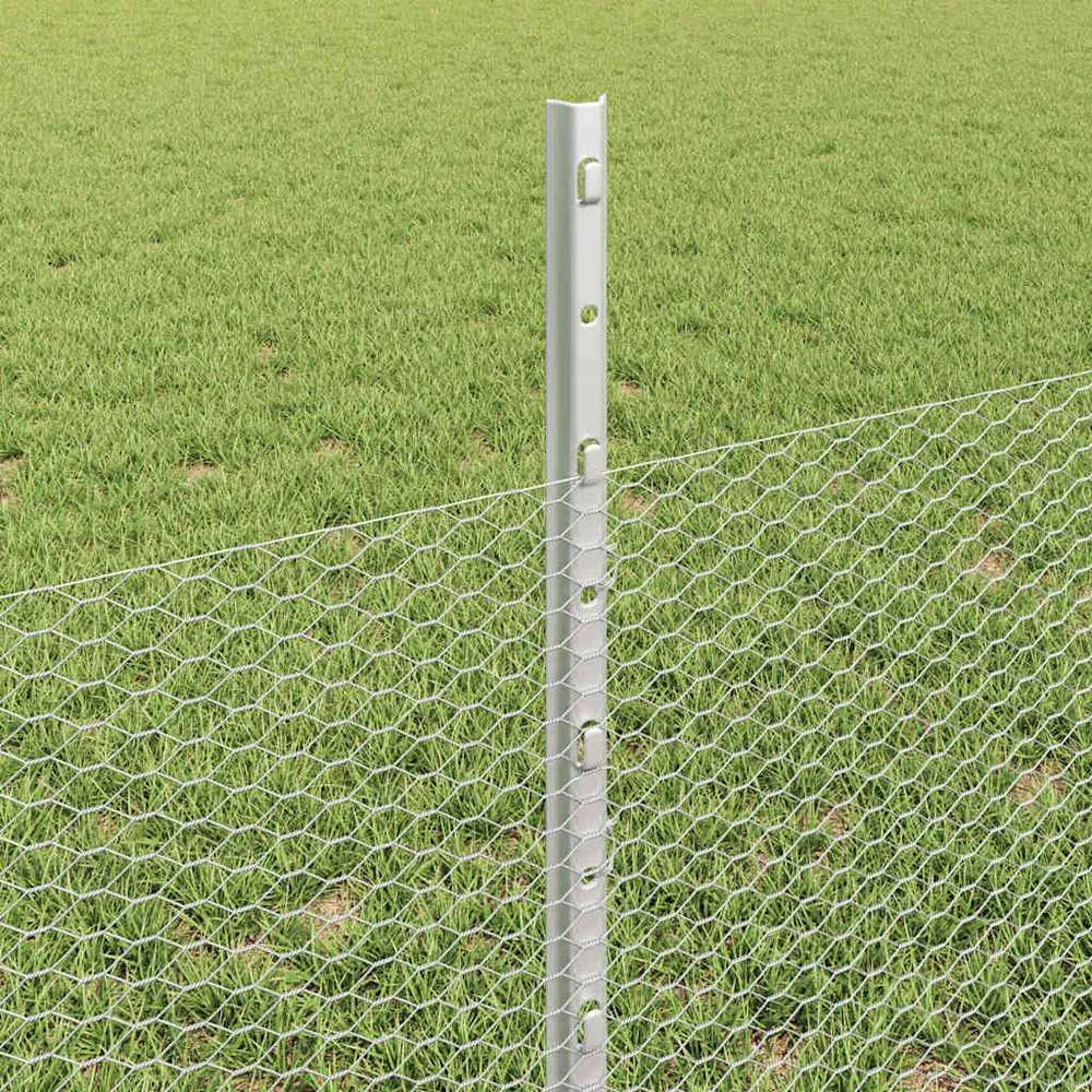 Hexagonal Fence with Post 25 x 0,5 m Galvanizuotas plienas