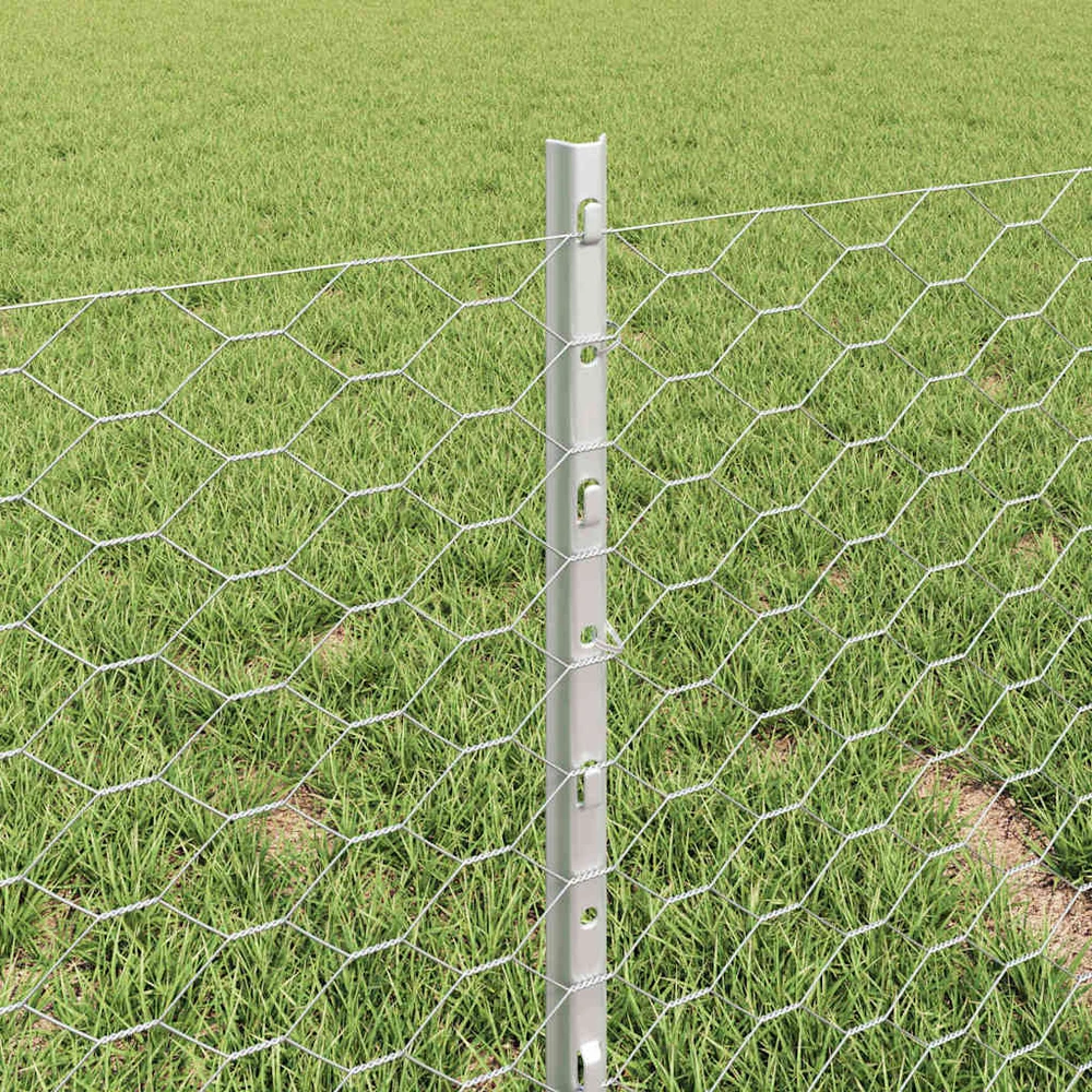 Hexagonal Fence with Post 100 x 0,4 m Galvanizuotas plienas