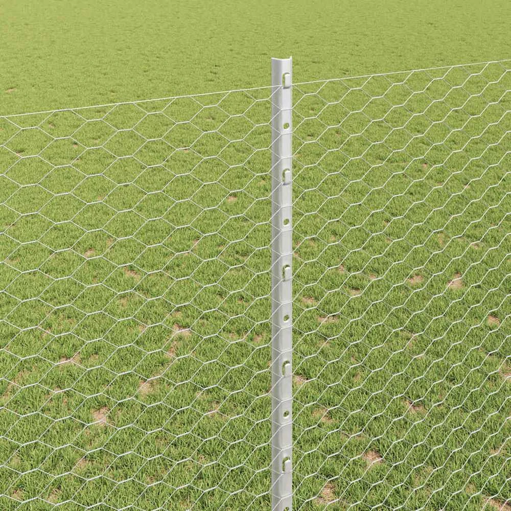 Hexagonal Fence with Post 25 x 1,5 m Galvanizuotas plienas