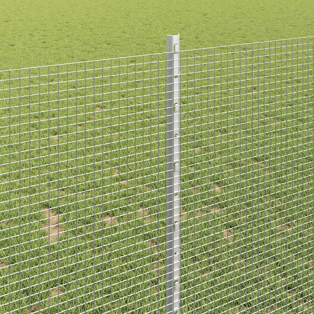 Suvirintas vielos tvora su stulpeliais 10 x 1 m Sidabrinė