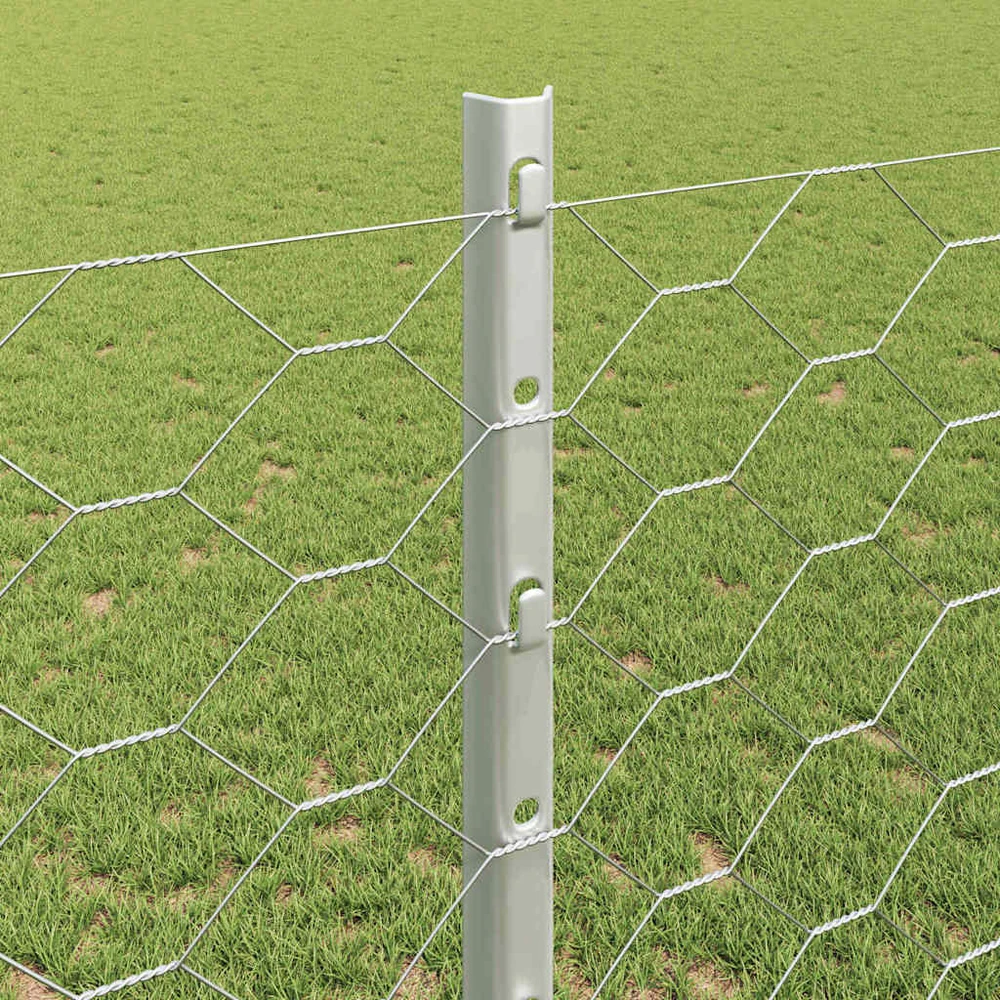 Hexagonal Fence with Post 100 x 1,4 m Galvanizuotas plienas