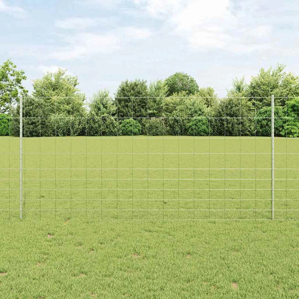 Lauko laukinė tvora su stulpais 50 x 1,2 m Sidabrinė Tinklelis