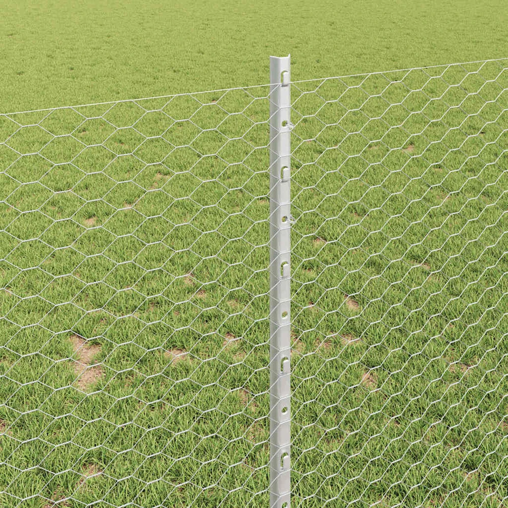 Hexagonal Fence with Post 50 x 1 m Galvanizuotas plienas
