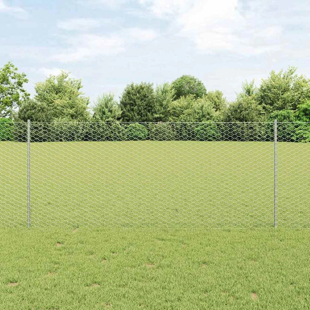 Hexagonal Fence with Post 100 x 1 m Galvanizuotas plienas