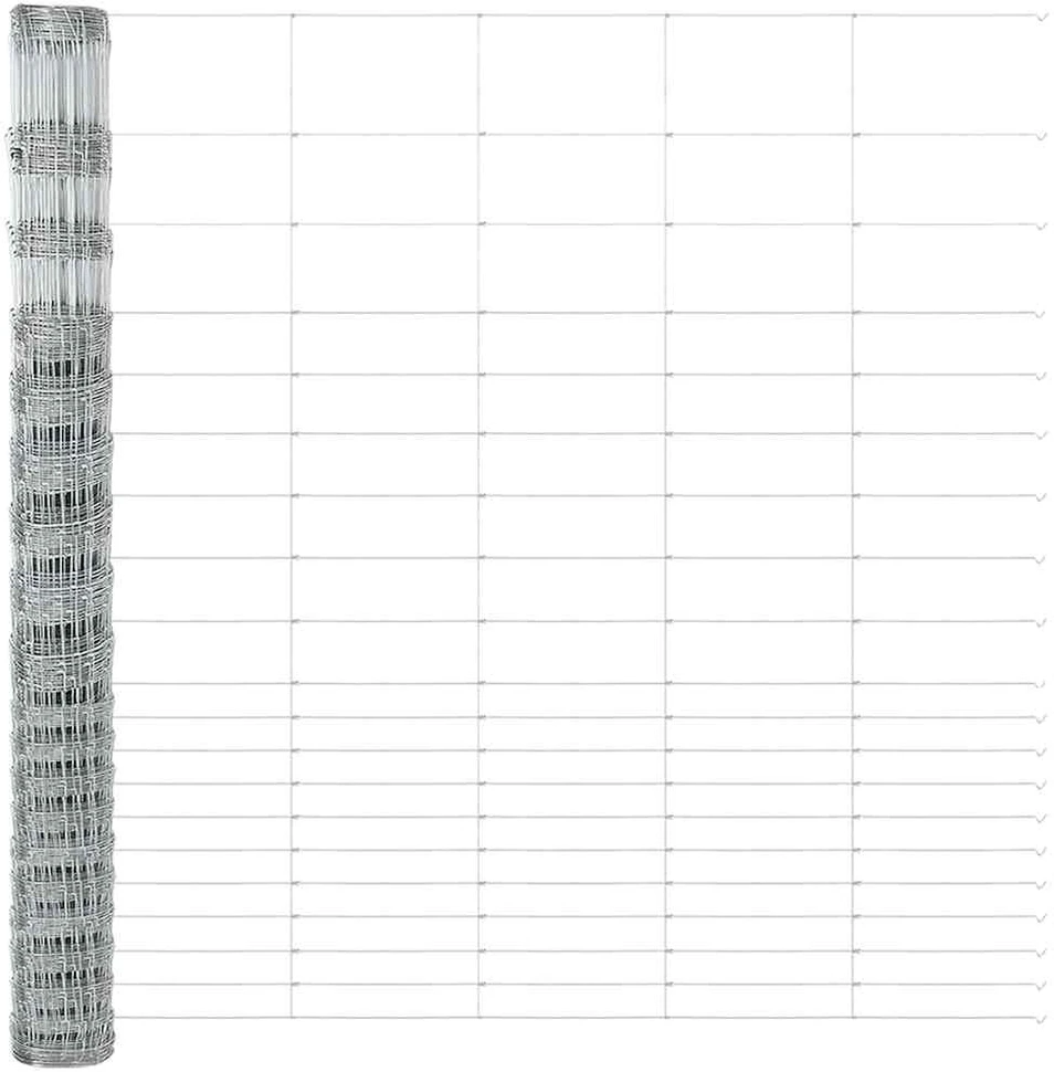 Lauko laukinė tvora su stulpais 25 x 1,6 m Sidabrinė Tinklelis