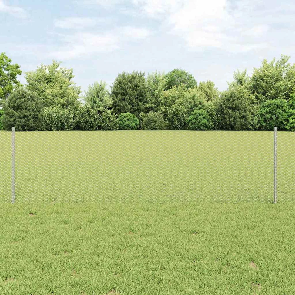 Hexagonal Fence with Post 100 x 0,6 m Galvanizuotas plienas