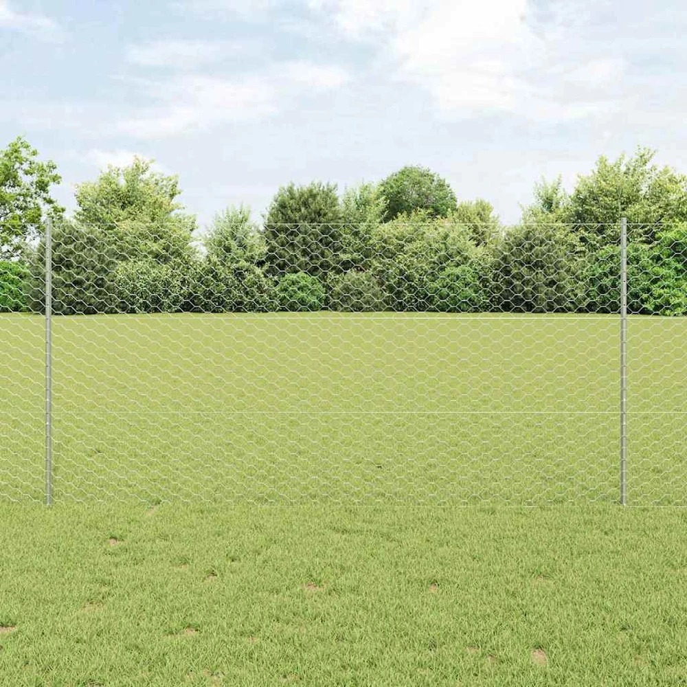 Hexagonal Fence with Post 50 x 1,2 m Galvanizuotas plienas