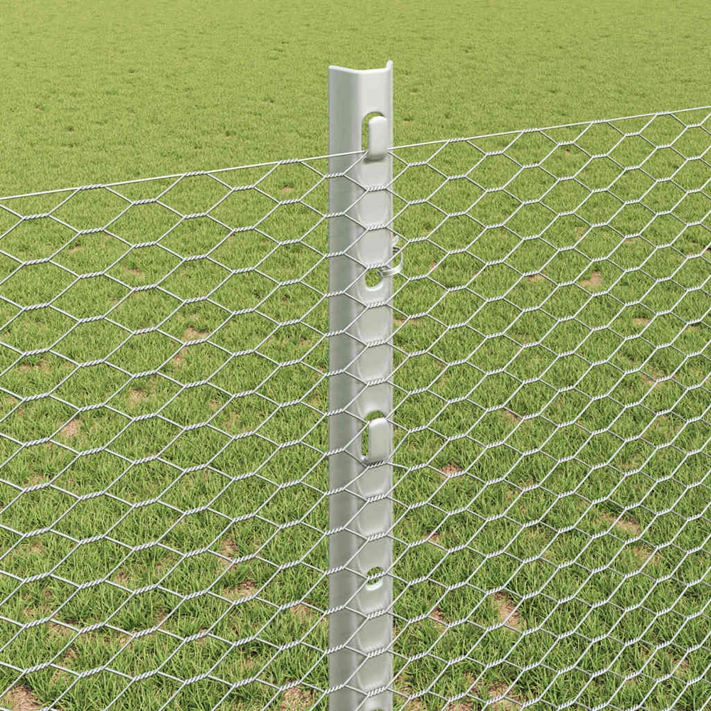 Hexagonal Fence with Post 50 x 1,2 m Galvanizuotas plienas