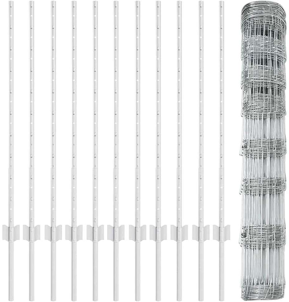 Lauko laukinė tvora su stulpais 25 x 1 m Galvanizuotas plienas