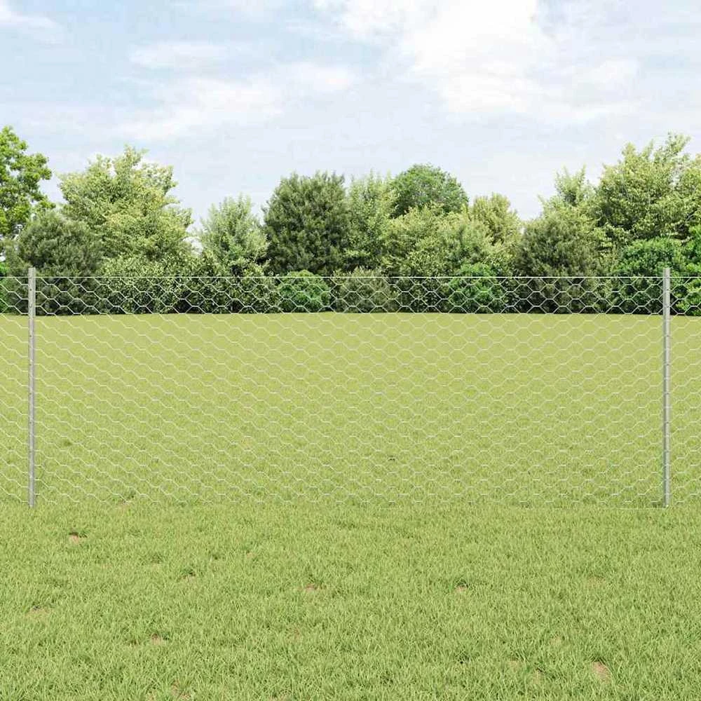 Hexagonal Fence with Post 10 x 0,8 m Galvanizuotas plienas
