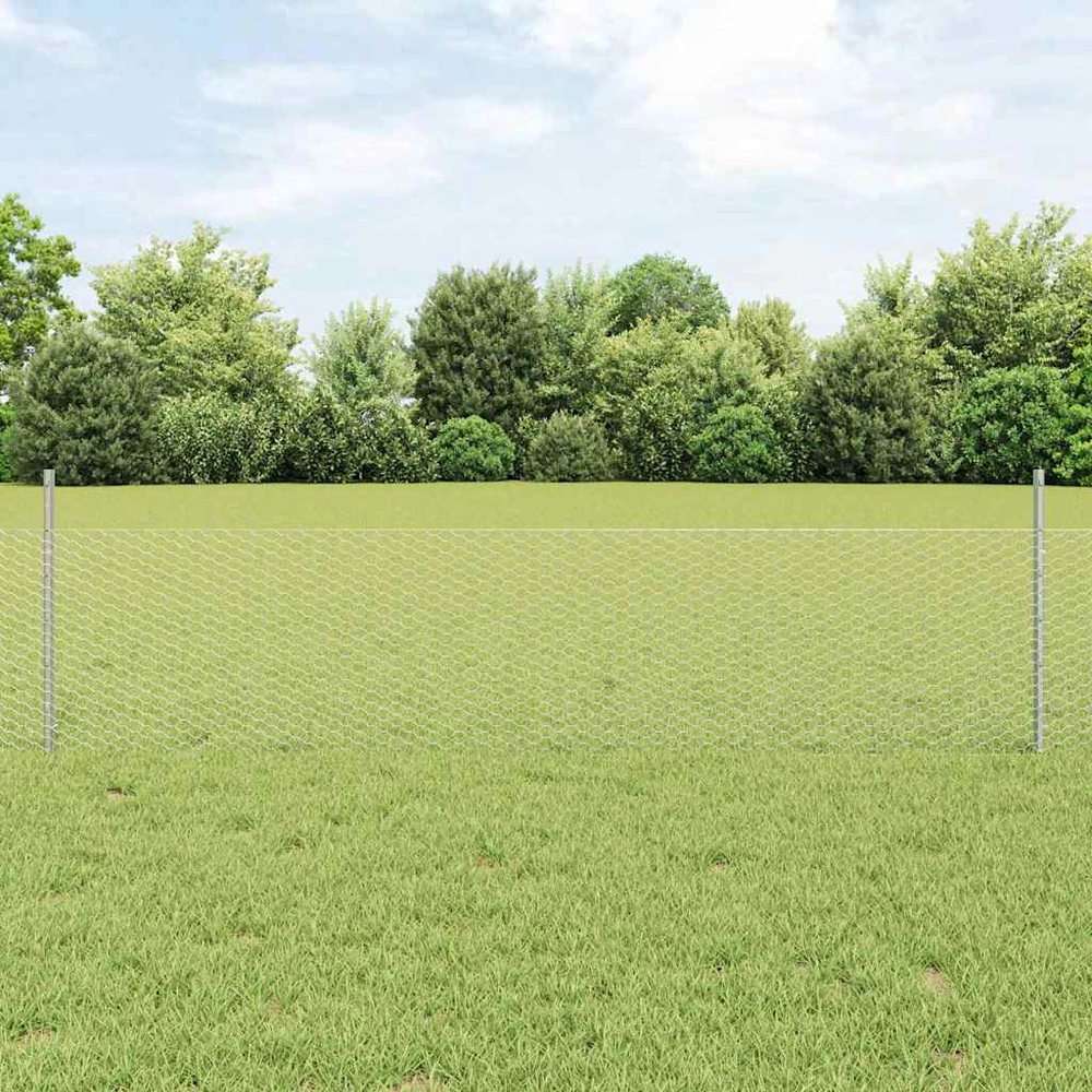 Hexagonal Fence with Post 100 x 0,5 m Galvanizuotas plienas