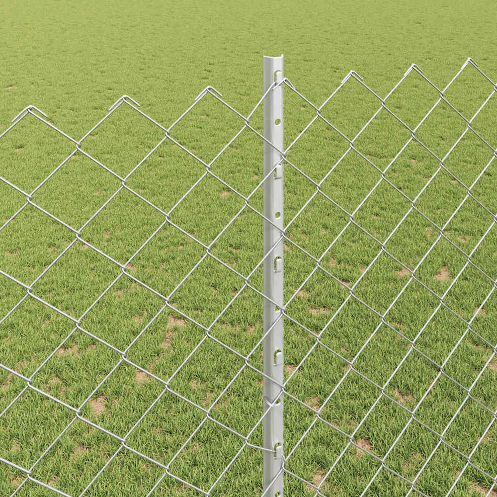 Grandininės tvoros su stulpeliu 10 x 1,5 m Sidabrinė Tinklelis