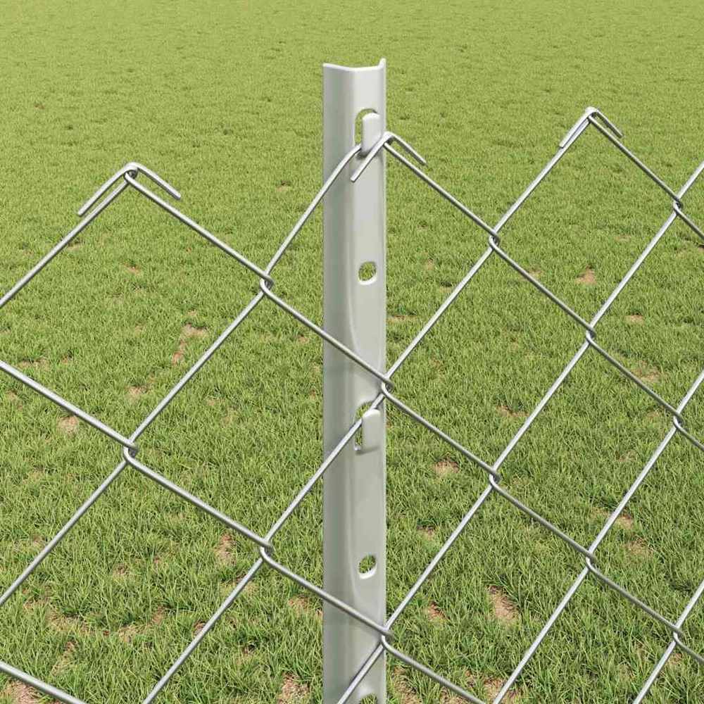 Grandininės tvoros su stulpeliu 25 x 1,2 m Sidabrinė Tinklelis