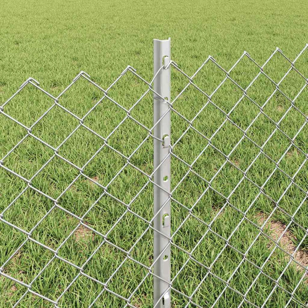 Grandininės tvoros su stulpeliu 10 x 0,4 m Sidabrinė Tinklelis