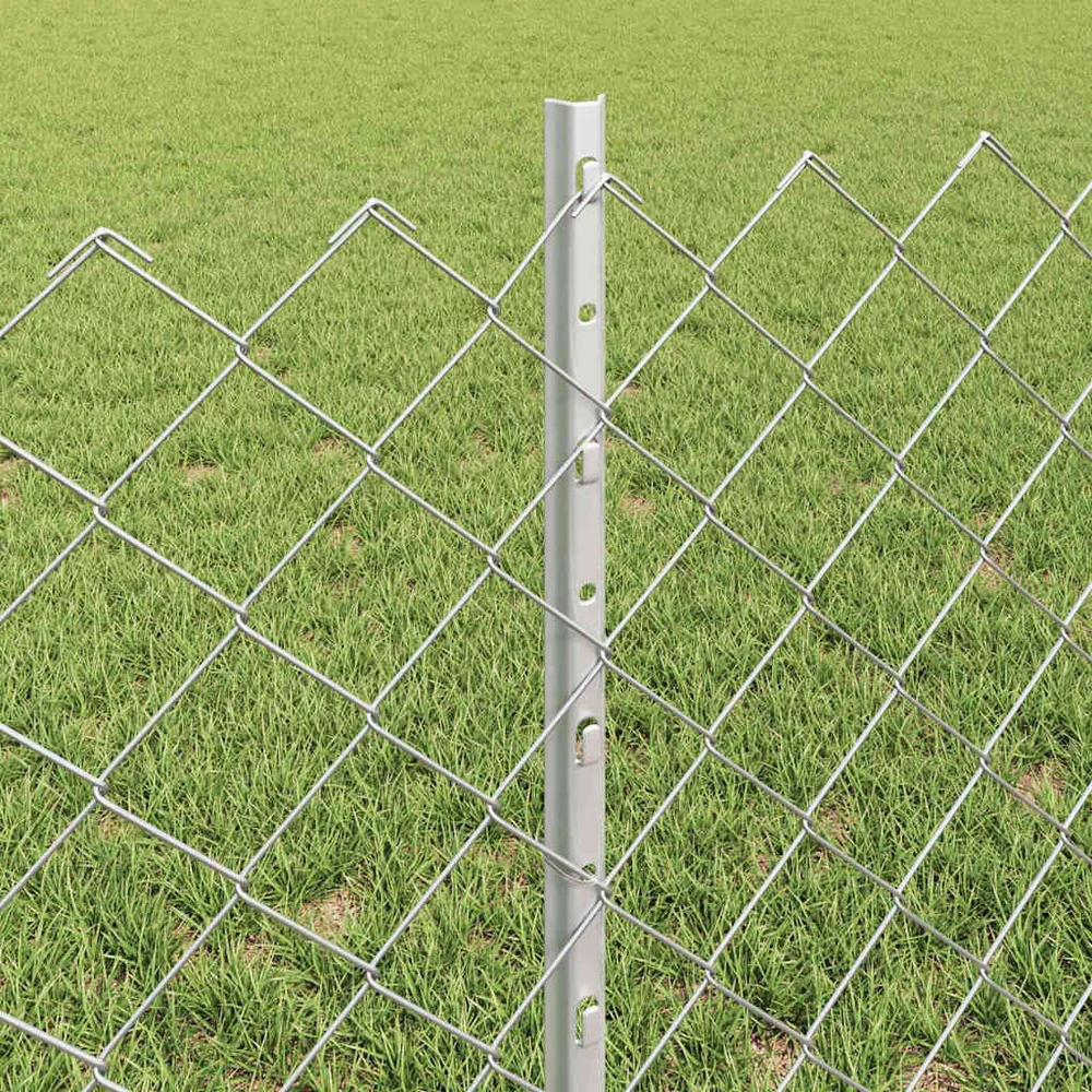 Grandininės tvoros su stulpeliu 10 x 0,6 m Sidabrinė Tinklelis