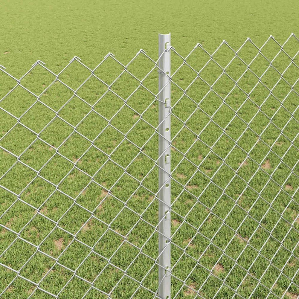 Grandininės tvoros su stulpeliu 10 x 1,6 m Sidabrinė Tinklelis