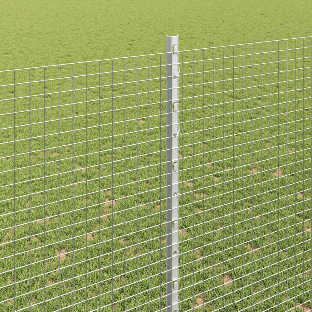 Suvirintas vielos tvora su stulpeliais 10 x 1,5 m Sidabrinė