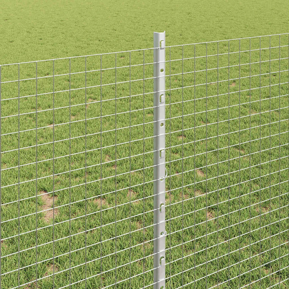 Suvirintas vielos tvora su stulpeliais 50 x 1 m Sidabrinė