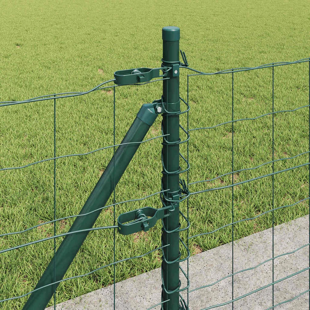 Eurų tvora su betono baze 50 x 0,4 m PVC dengtas plienas Žalia