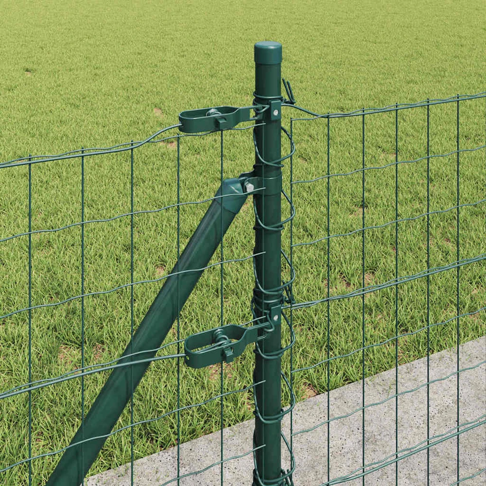 Eurų tvora su betono baze 50 x 0,4 m PVC dengtas plienas Žalia