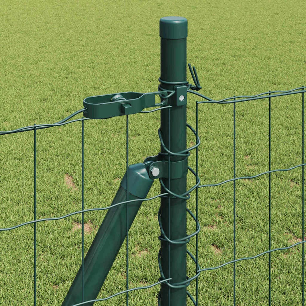 Eurų tvora su betono baze 25 x 0,8 m PVC dengtas plienas Žalia