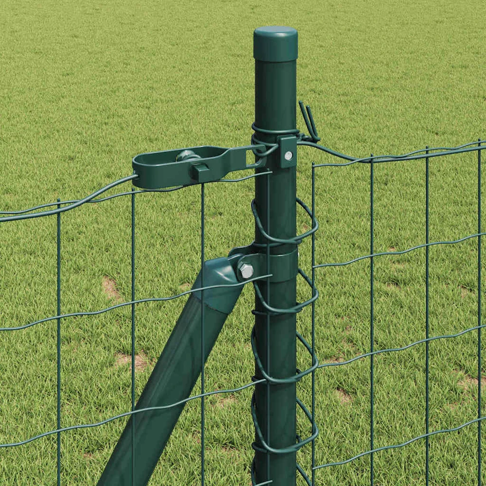Eurų tvora su betono baze 10 x 1 m PVC dengtas plienas Žalia