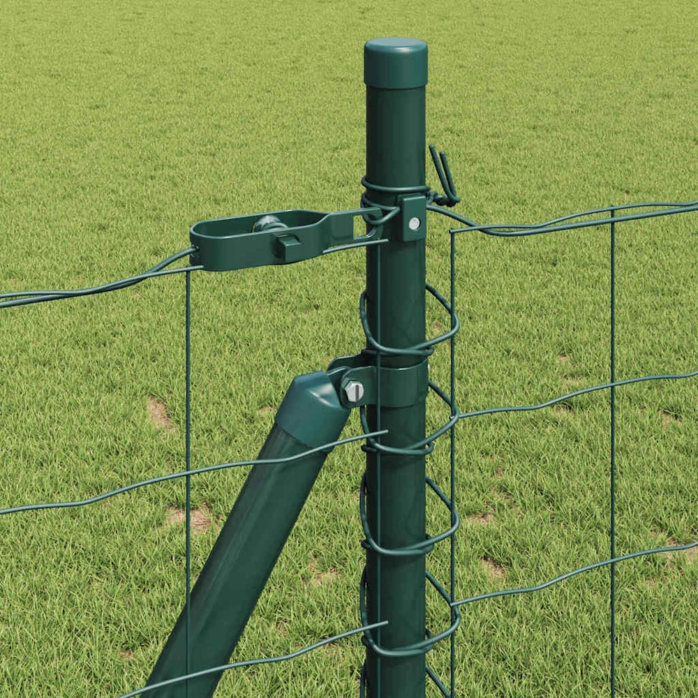 Eurų tvora su betono baze 10 x 1 m PVC dengtas plienas Žalia
