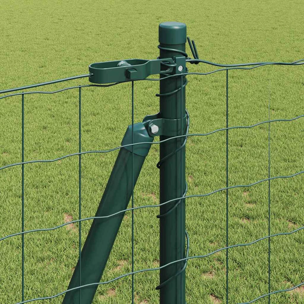 Eurų tvora su betono baze 10 x 1,2 m PVC dengtas plienas Žalia