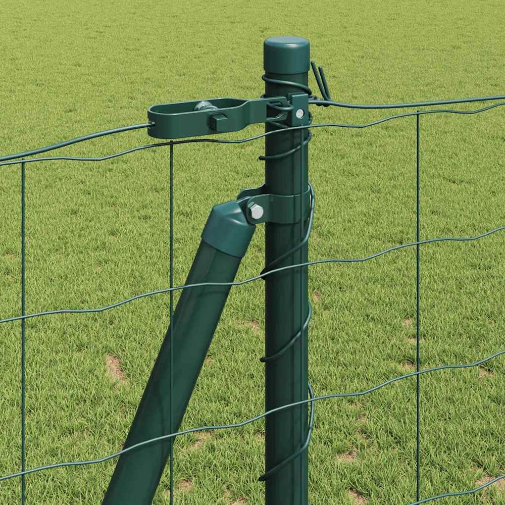 Eurų tvora su betono baze 10 x 1,2 m PVC dengtas plienas Žalia