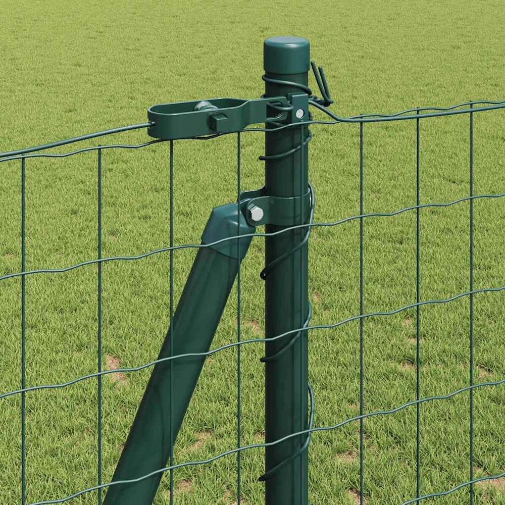 Eurų tvora su betono baze 10 x 1,2 m PVC dengtas plienas Žalia