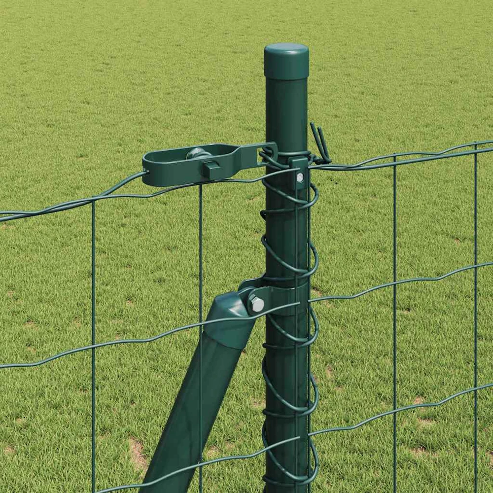 Eurų tvora su betono baze 25 x 1,2 m PVC dengtas plienas Žalia