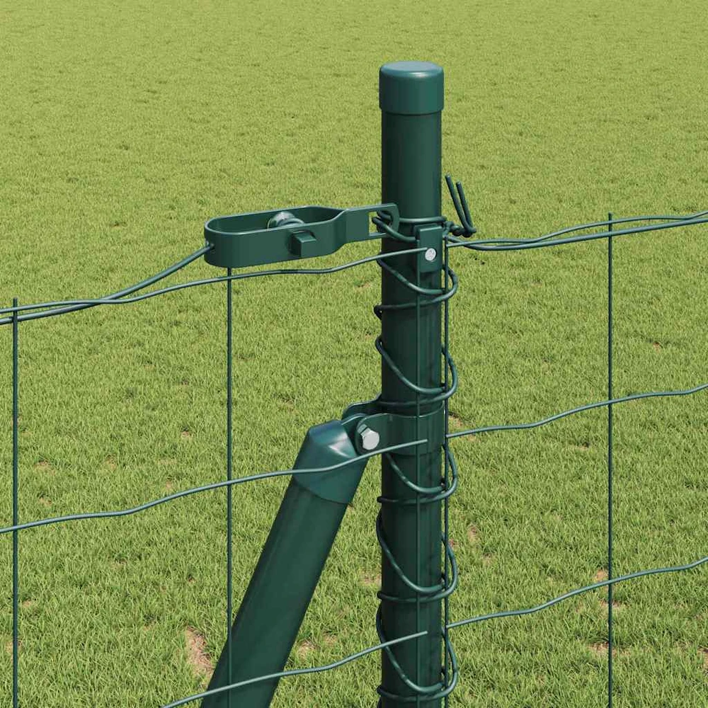 Eurų tvora su betono baze 10 x 1,6 m PVC dengtas plienas Žalia