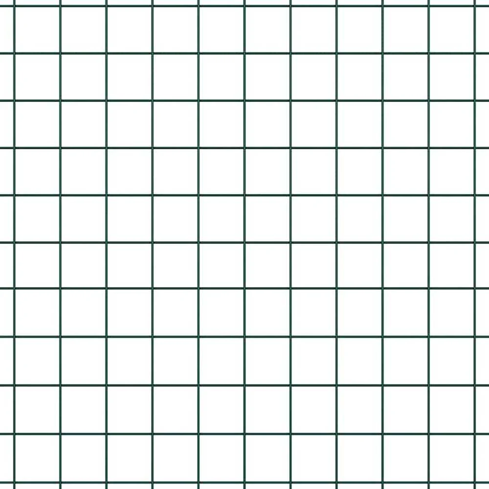 Suvirintas vielos tvora su stulpeliais 50 x 0,6 m Žalia