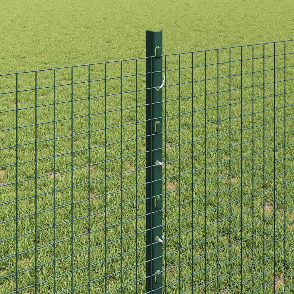 Suvirintas vielos tvora su stulpeliais 50 x 0,8 m Žalia