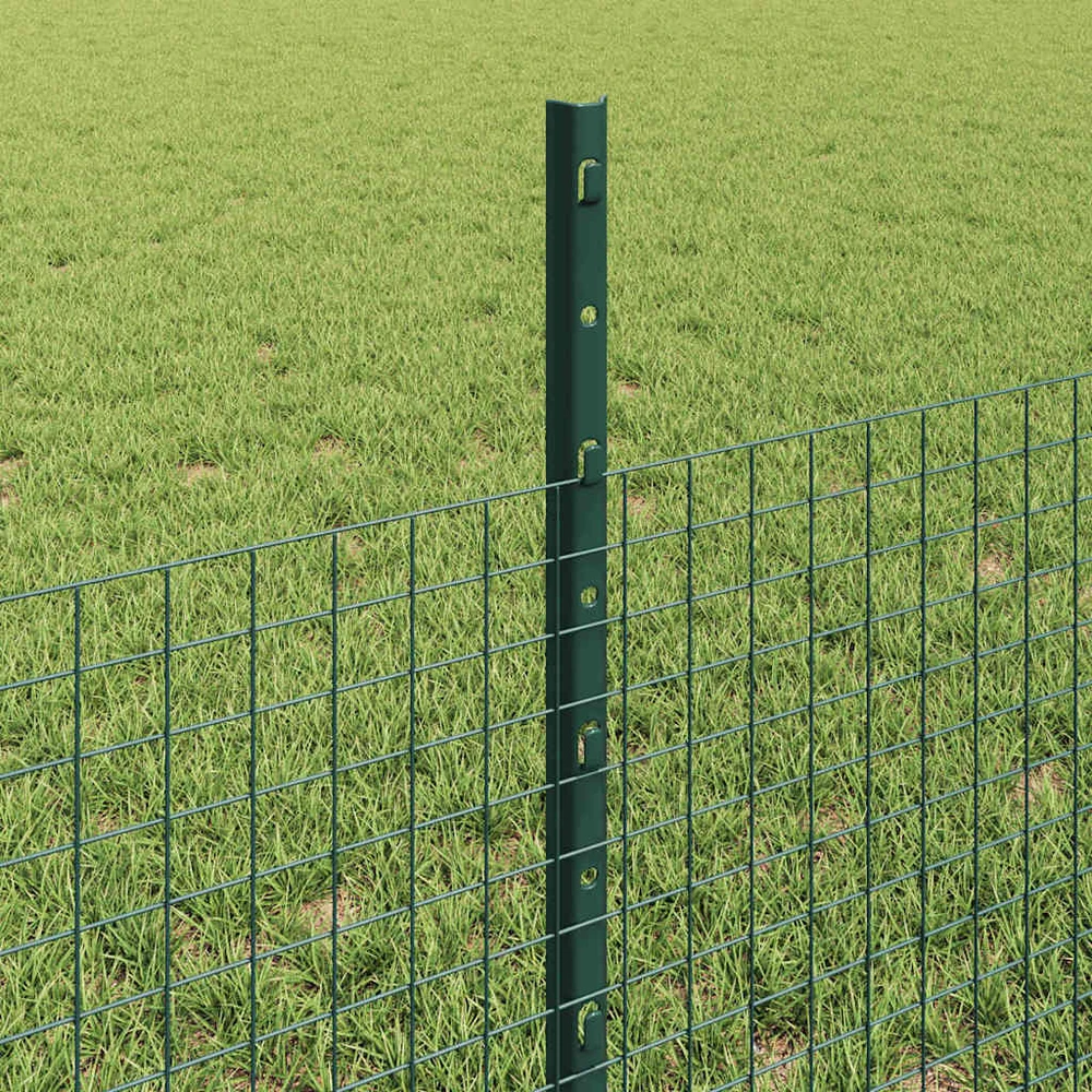 Suvirintas vielos tvora su stulpeliais 25 x 0,5 m Žalia