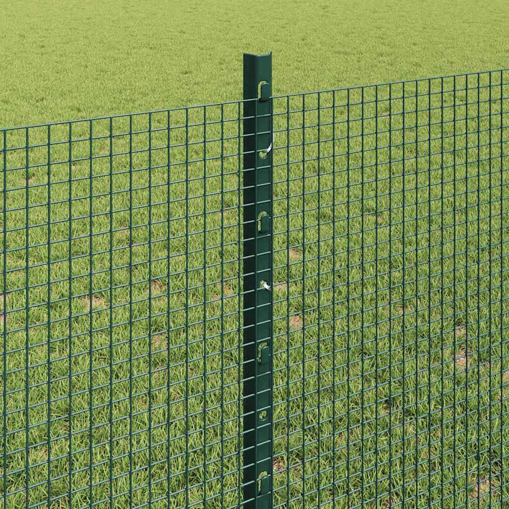 Suvirintas vielos tvora su stulpeliais 50 x 0,8 m Žalia