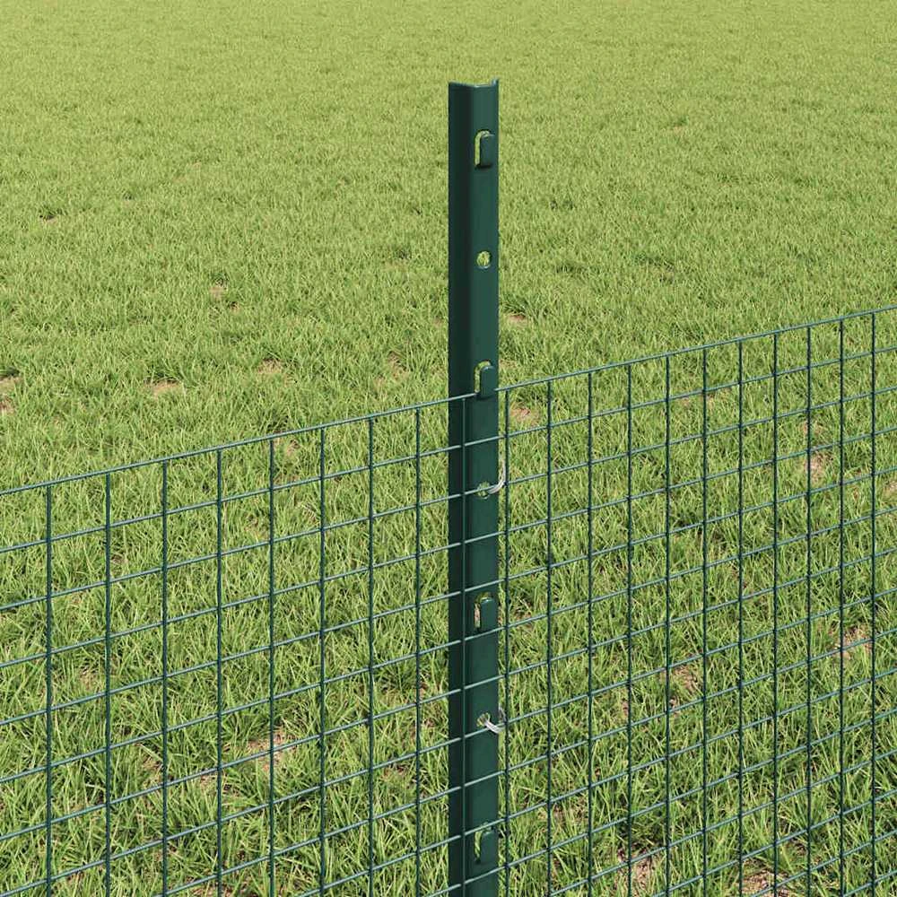 Suvirintas vielos tvora su stulpeliais 50 x 0,5 m Žalia