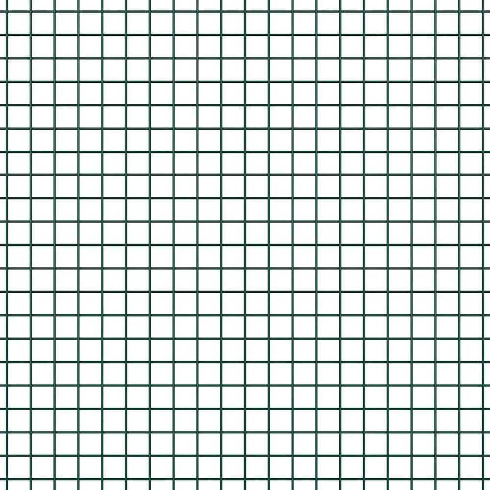 Suvirintas vielos tvora su stulpeliais 50 x 0,8 m Žalia