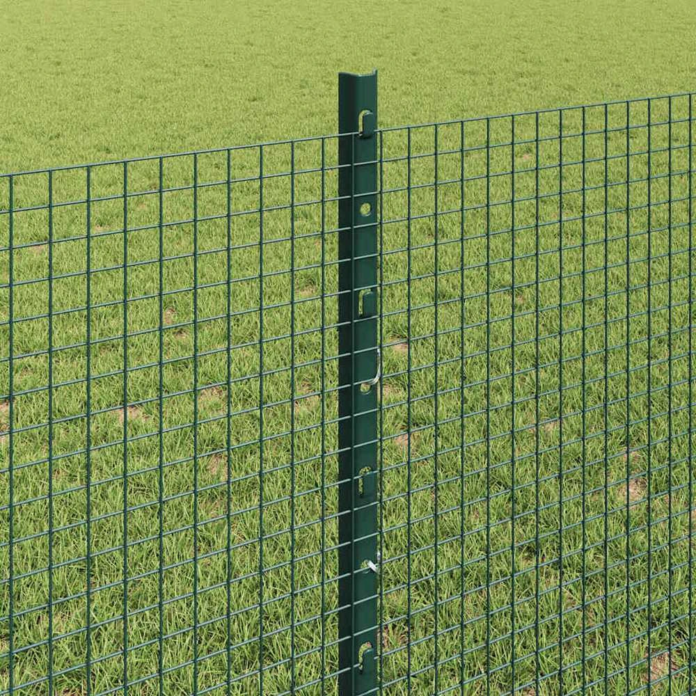 Suvirintas vielos tvora su stulpeliais 50 x 0,8 m Žalia